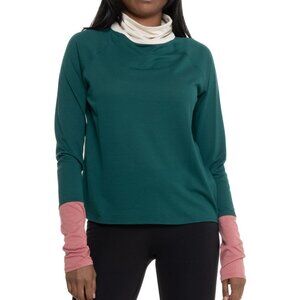 NEW Oiselle Flyout Mock Neck Shirt size 8 Long Sleeve Running Top Juniper Green